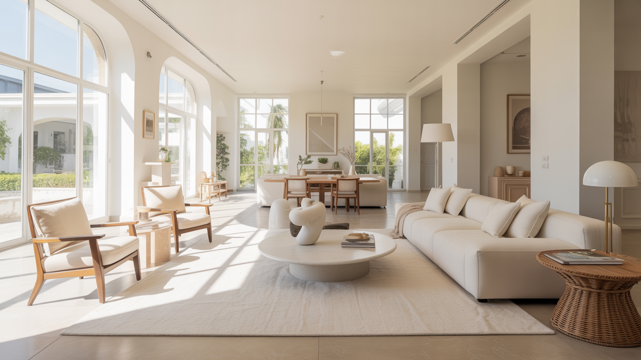 Clean modern living room